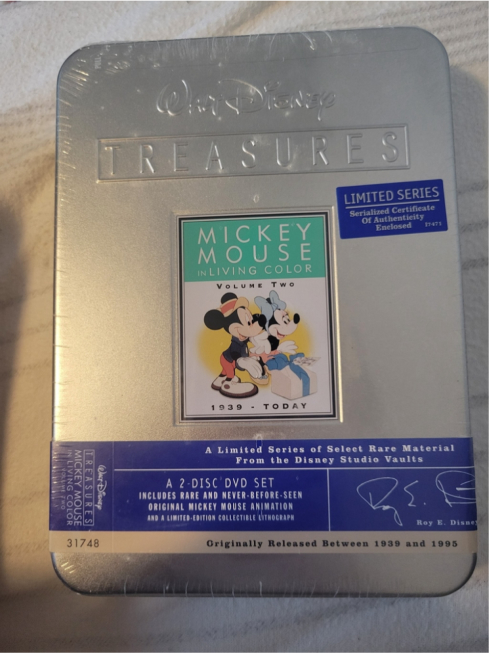 Walt Disney Mickey Mouse Disney Treasures DVD- sealed